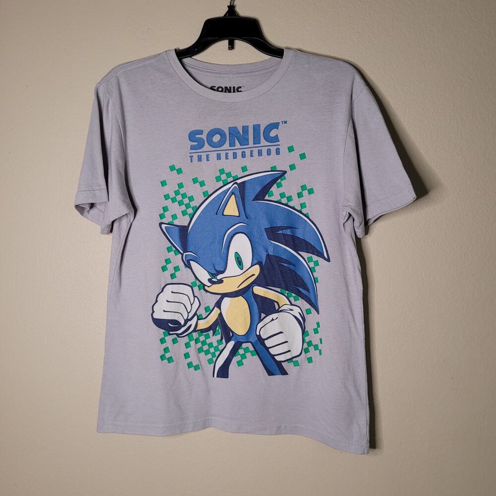 Fun Gray Sonic the Hedgehog Boys T-Shirt - Size XXL